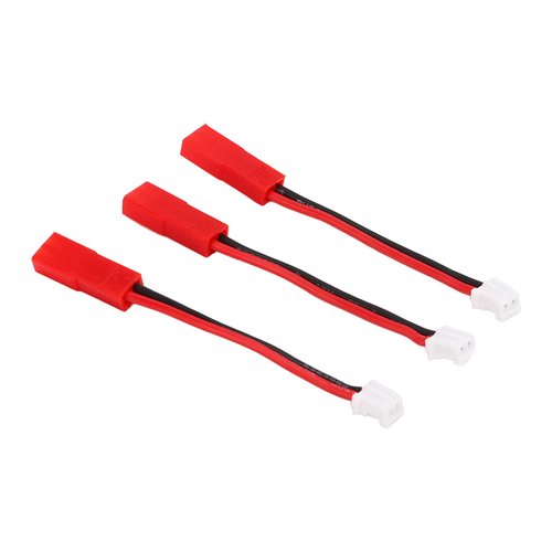 VGEBY Lipo Battery Adapter Cables, 3Pcs to JST Plug Adapter Connector for SCX24 1/24 Tracked Vehicle Upgrade Part