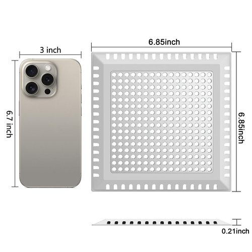 Aojuxix Shower Drain Hair Catcher/Drain Strainer/Shower Drain Cover for Bathroom Floor Drain, Stainless Steel and Silicone (Patented Product)