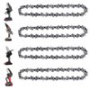 GSSHBR 6 Inch Mini Chainsaw Chain Replacement Accessories,4 Pieces Chain Saw Chains for Cordless Electric Portable Mini Chainsaw for Pruning Shears Wood Cutting(37 Drive Links)