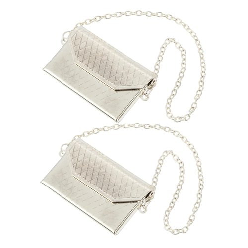 Toyvian 2pcs Dollhouse Metal Bag Doll Handbags Miniature Handbag Mini Metal Handbag Mini Doll House Model Accessories Handbag Bjd Dollhouse Bag Ladies Wallet Little Things Backpack Miss