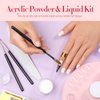 BORN PRETTY Acrylic Nail Kit with Drill - 92Pcs Acrylic Pwoder Set for Beginners With Everything Acrylic Powder and Liquid Set for Nails Supplies Acrylic Brushes Nail Tips Art Decoration Tools DIY Salon at Home
