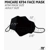 [30 Pack] Black Disposable KF-94 Face Mask, Individual Pack, Made in Korea, Disposable, Nose Mouth Covering Dust Face Mask, Adjustable Strap, Unisex Adult, 3D Ergonomic Design