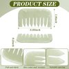 Geiserailie 2 Pieces Jade Combs Massage Stone Hair Comb Guasha Scraping Scalp Comb Facial Massage Tool Multifunctional Handheld Head Tools for Valentine's Day Mother's Day Gift(Square Style)