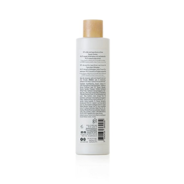 THE RERUM NATURA Organic Certified Hair Conditioner with Zesty Lemongrass - Vegan Friendly and Dermatologically Tested - Made in Italy with 100% Recycled Bottle (3.38 Fl oz)