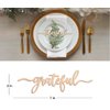 Thanksgiving Place Cards Blessed, Thankful, Grateful Wood Signs Fall Dining Table Plate Ornament Farmhouse Home Table Setting Decor 6 Pack (Thankful, Grateful, Blessed 18 Pack)