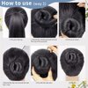 Hair Nets for Buns Invisible Elastic Edge Mesh and U Shaped Pins Set, 30PCS Hair Net, 30PCS 2.4 INCH Hair Pins, 5PCS Hair Elastic Bands, Black