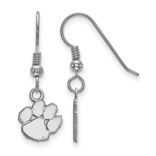 Clemson Extra Small (3/8 Inch) Dangle Earrings Wire (Sterling Silver)