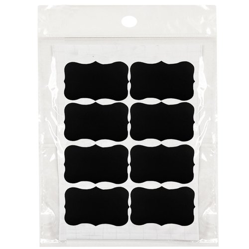 Wrapables Set of 36 Chalkboard Labels/Chalkboard Stickers for Organizing, Labeling, Gift Tags, Drink/Wine Markers, and Weddings - 3.25" x 2" Fancy Rectangle