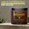 MYSTÉRE BEAUTÉ Rosemary Hair Treatment - with Collagen, Biotin, Argan Oil for Dry, Damaged, Curly Hair - Strengthening Deep Conditioner for Split Ends & Growth - 8.45 fl oz