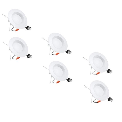 ZZENRYSAM 5/6 inch LED Can Lights, 6 Pack LED Recessed Lights, Dimmable Retrofit LED Recessed Lighting Fixture, LED Downlight, 15W, 5000K Daylight White, Energy Star & ETL(6 Pack)