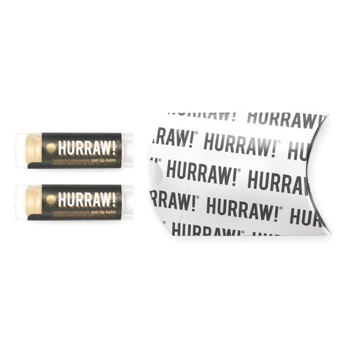 Hurraw! Sun Lip Balm (Zinc Oxide Protection, Broad Spectrum SPF 15, Tangerine, Chamomile), 2 Pack: Organic, Certified Vegan, Gluten Free. Non-GMO, All-Natural. Bee, Shea, Soy & Palm Free. Made in USA