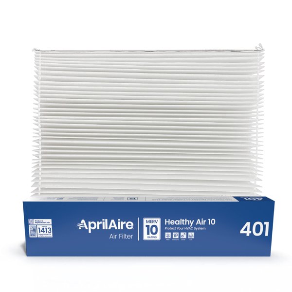 AprilAire 401 Replacement Furnace Filter for AprilAire 2400, Space-Gard 2400 Whole-House Air Purifiers - MERV 10, 16x25x6 Air Filter (Pack of 1)