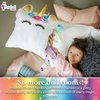 Unicorn Pillow Kit - No Sew Unicorn Craft Kit - Gifts for Girls, Arts and Crafts for Kids Ages 8-12 - Unicorn Toys for 6 Year Old Girl Gifts, Birthday, Easter, Toddlers, Teens