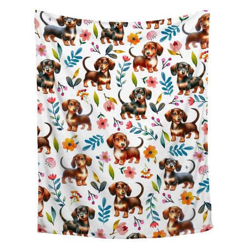 Aniruddha Dachshund Blanket Dachshund Gifts for Women,Animal Blanket Dachshund Dog Throw Blanket Dog Lovers Gifts for Women,Lightweight Blanket for Bedroom Sofa Decor,40"x50"-Throw Size