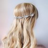 Easedaily Crystal Bride Wedding Headpiece Silver Rhinestone Bridal Hair Comb Prom Hair Accessories for Women