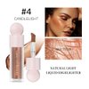 UNYOKE Liquid Highlighter, Highlighter makeup Stick，Makeup Highlighter Face Illuminator, Beauty Glow Highlight Body Shimmer, Waterproof Smooth Cream Highlighter, Longlasting Liquid Highlighter, Body Highlighter.-04#