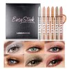 LANGMANNI Eyeshadow Stick, 6 PCS Waterproof Multi-Color Eyeshadow Pen Set, Creamy Long-Lasting Eye Makeup Kit, Natural & Shimmer Shades Contour Stick, Perfect Gifts For Women (#B)