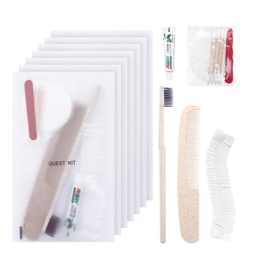 LLHQAMT Hygiene Kit, Hygiene Kit Bulk, Travel Hygiene Kit with Toothbrush, Toothpaste, Care Package, Comb, Shower Cap, Individually Packed, Suitable for Hotel, Home, Camping, Travel (20-Pack)