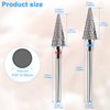 Diesisa 2 Pack Nail Drill Bits for Acrylic Nails, 3/32" Shank Drill Bits for Nails Professional Electric Nail Drill Bits for Home Salon/Fine+Medium Nail Bits - Nib
