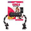 Kong Extreme Dental w/Rope Dog Toy - for Dental Care - Stuffable Chew Toy - Provides Chewing Outlet - Cleans Teeth & Gums - Made with KONG's Most Durable Natural Rubber - for Medium Dogs