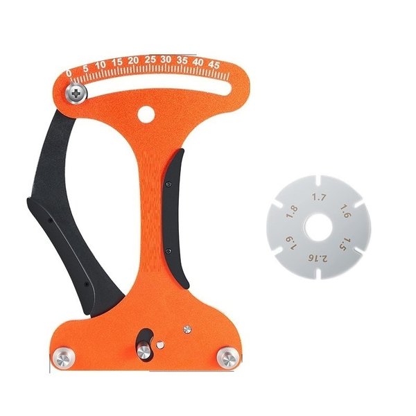 Enajucy Bike Spoke Tension Meter Spoke Wrench, Aluminum Alloy Bicycle Wheel Tool，Adjustment Wheel Repair Road Bike Indicator Meter Tensiometer Tools (Orange)