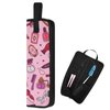 Beautyflier Premium Universal Flat Iron Holder Tavel Bag, Heat-Resistant Canvas Travel Tote Bag for Hair Straighteners, Ideal for Home & Travel Use, Fits Most Hair Tools(Pink Hair Tools)