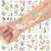 SUNAI Under The Sea Mermaid Temporary Tattoos - 98Pcs Gold Foil Style - Perfect for Mermaid Birthday Decorations, Favors, Supplies, Gifts Goodie Bag Fillers, 8 Sheets