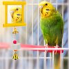 6 Pieces Chicken Toys for Coop, Chick Toys, Chicken Mirror Toy with Bells, Hen Chicken Xylophone Toy with 8 Metal Keys, Parrot Grinding Stone, Sepak Takraw Toy, Dangling Bird Toy