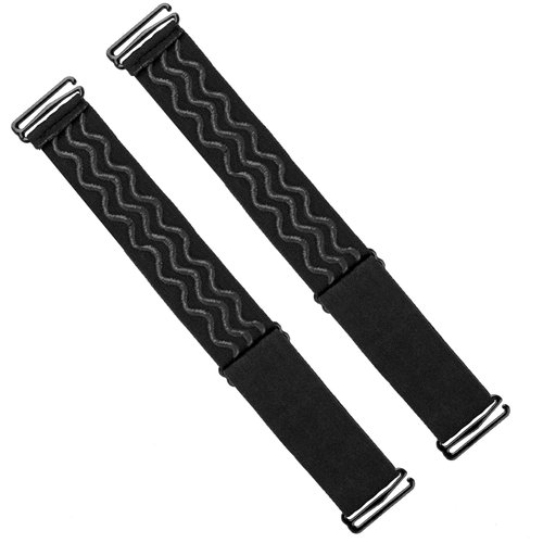 Atimiaza 2Pcs Adjustable Elastic Wig Band for Glueless Wig with Non-Slip Silicone Strips & Removable Buckles, Wig Bands for Keeping Wigs in Place Elastic Wig Strap to Secure Wig (Black)
