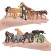BRETOYIN Mini Prehistoric Mammals Animals Toys Set 12PCS Animal Figures Wildlife Figurines Woolly Mammoth Saber-Toothed Tiger Model Dire Wolf Figure Kids Birthday Gift