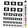 Virginia State Flag Temporary Tattoo Water Resistant Fake Body Art Set Collection - Black (One Sheet)