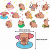 24 Pcs Capybara Hanging Swirls Capybara Ceiling Swirls Decorations Capybara Birthday Party Supplies for Capybara Birthday Baby Shower Decorations Capybara Party Decorations
