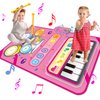 Toys for 1 Year Old Girl Gifts,2 in 1 Piano Mat Montessori Toys for 1 2 Year Old Girl,Educational Musical Toy First Birthday Gifts for 1 2 3 Year Old Girls,Christmas Stocking Stuffers for Toddler Girl