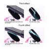 SILPECWEE 2 Pcs Double-Head Magnetic Wand 3d Cats Eyes DIY UV Gel Nail Polish Manicure Magnetic Pen Tools