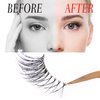 Himirell Half Lashes Natural Look Strip Wispy False Eyelashes Clear Band Soft Strip Corner Fake Eyelashes Cat Eye Short Accent Lashes 5 Pairs Set Pack