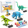 Poraxy Dinosaur Toys, 4 in 1 STEM Kits for Kids Age 8-10, Toys for Ages 8-13, Educational Science Building Projects, 3D Wooden Puzzles Robot Crafts, Gifts for Boys Girls 7 8 9 10 11 12 13 Year Old