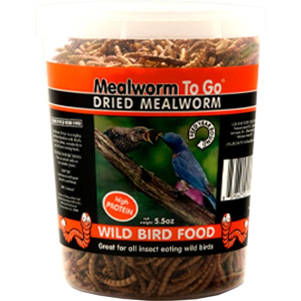 Unipet Usa Wb300 Mealworm To Go Dried Wild Bird Food, 5.5 Oz