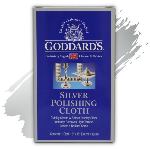 Goddard's Cotton Silver Polishing Cloth for Cleaning Silver Jewelry, Gold, Dinnerware, Silverware, Antiques, Helps Shine, Protect & Clean, 1 Cloth