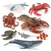BRETOYIN Jumbo Sea Creatures Toys for Kids Set 8PCS Whale Toy Figure Australian Lobster Figurine Toys Model Educational Science Shark Toys Boy Birthday Gift