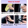 SOZATO Car Door Seal Strip,3 Layer Pyramid Structure Automotive Rubber Weather Stripping Self Adhesive Auto Door Soundproofing Weatherstrip Fit Truck Pickup Rv Trunk Hood Cove(Pyramid 68.8Ft)