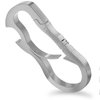 Idakekiy Dual Carabiner Keychain Mutil Tool with Key Chain Bottle Opener for Keys Silver