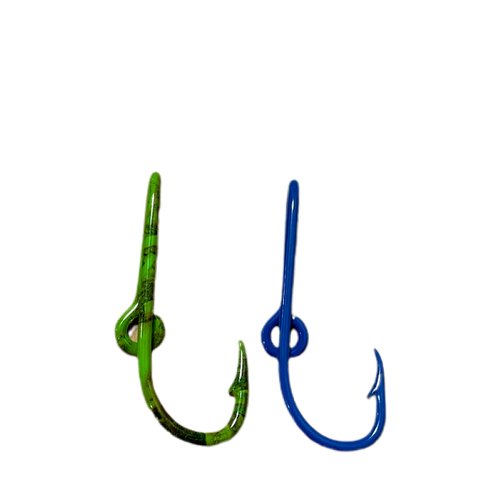 Custom Colored Eagle Claw Hat Fish Hooks for Cap -Set of Two Hat pins- One Blue and One Camo Hat Hook Money/Tie Clasp