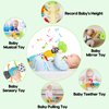 Baby Sensory Toy 0-6 Month Music Animal Stuffed Plush Caterpillar Toy for Infant 0-3-6 Month Tummy Time with Baby Mirror Crinkle Rattle for 6-12 Month Texture Toy for Newborn Boys Girls Birthday Gifts