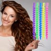 50 Pack Plastic Spiral Hair Perm Rods - Hairdressing Styling Curling Rods for Women and Girls
