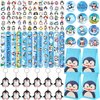 Hokiis Penguin Party Favors, Penguin Temporary Tattoos Slap Bracelets Keychains Badges Gift Bags for Winter Penguin Birthday Party Supplies Decorations Gifts for Kids Classroom Rewards Baby Shower