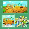 Construction Site Fridge Magnets for Toddlers, 50 PCS Refrigerator Magnets for Kids, Create a Scene Magnetic Play Sticker Book Travel Game Educational Toys for Kids