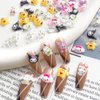 Akutoer 70PCS Kawaii Nail Art Charms 3D Cute Cat Resin Jelly Gummy Sweet Candy Slime Making Ornament Nail Decoration Accessories for DIY