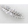 Faship Gorgeous Clear CZ Crystal Floral Hair Barrette Clip