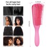 Topisces Detangling Brush for Natural, Curly, Afro 3a to 4c Hair - Suitable for Kinky, Wavy, Coily, Wet, Dry, Oily, Thick or Long Hair (Pink)