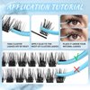 Lash Clusters 168 Pcs Cluster Lashes Eyelash Clusters DIY Cluster Eyelash Extensions Individual Lashes Thin Band & Soft(Tulip & Violet,D-mix)